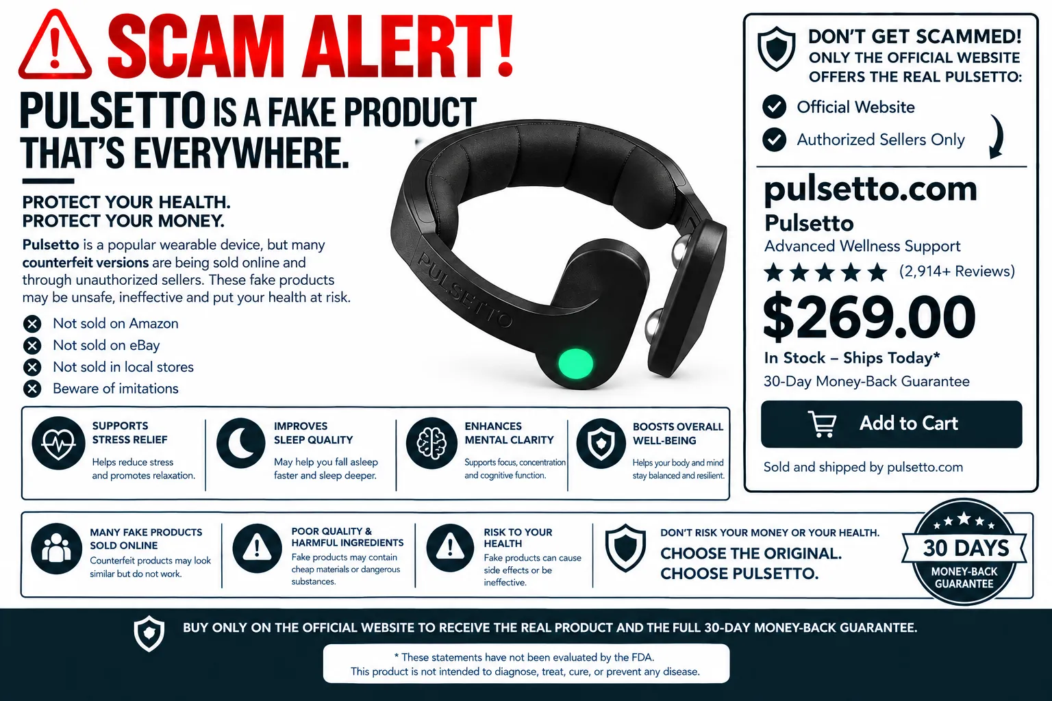 Pulsetto scam alert warning